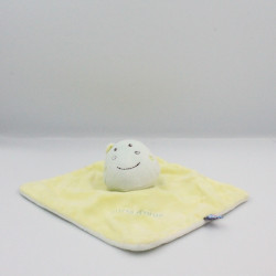 Doudou plat hippopotame vache bleu vert SUCRE D'ORGE