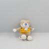 Doudou musical ours beige orange rayé BABY CLUB
