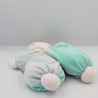 Doudou poupée lutin bleu vert rose MOULIN ROTY