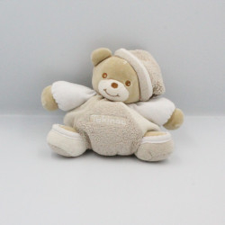 Doudou ours boule ecru beige blanc TAKINOU
