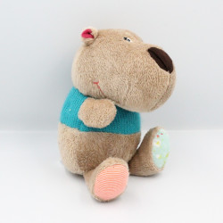 Doudou ours César beige bleu LILLIPUTIENS