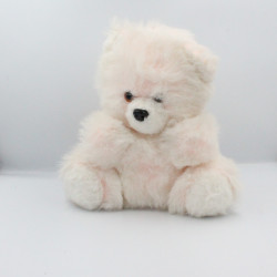 Ancienne peluche ours blanc rose BETTELLA