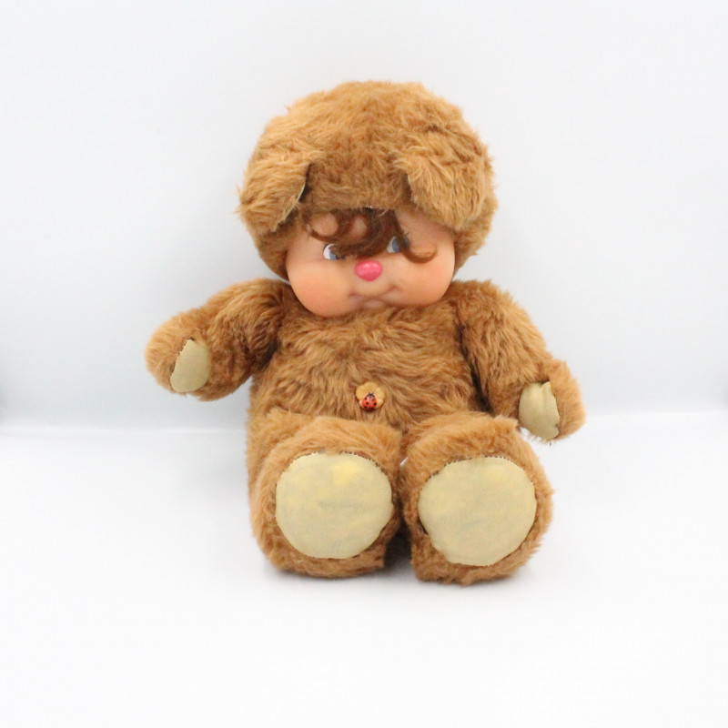 Ancienne Peluche ours marron Nombrilou AJENA
