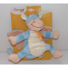 Doudou dragon bleu foulard orange BENGY