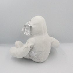 Doudou chien blanc argenté étoile DOUGLAS 2008