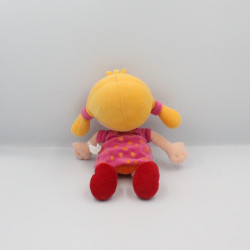 Doudou ma première poupée rose à pois orange KIKOU