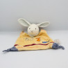 Doudou plat lapin orange bleu doudous calins BABY NAT