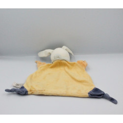 Doudou plat lapin orange bleu doudous calins BABY NAT