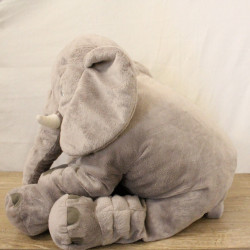 Doudou géant éléphant gris IKEA 60 cm