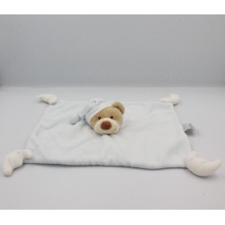 Doudou plat ours bleu ciel lunes NATTOU