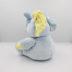 Doudou éléphant bleu jaune Stay Withme