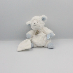 Doudou et compagnie mouton agneau blanc bleu mouchoir
