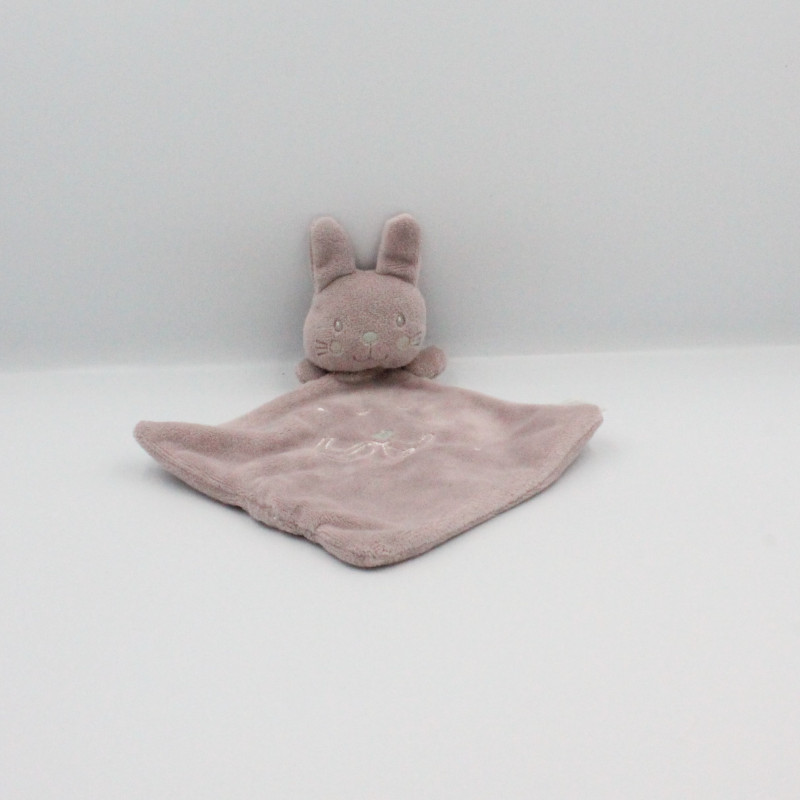 Doudou plat lapin violet prune NICOTOY