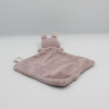 Doudou plat lapin rose violet prune NICOTOY