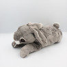 Doudou lapin marron blanc allongé IKEA