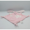 Doudou plat lapin rose blanc étoiles lune AUCHAN