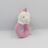 Doudou hochet licorne rose MES PETITS CAILLOUX CMP