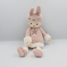 Doudou poupée lapin rose blanc pois étoiles JELLYCAT