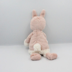 Doudou poupée lapin rose blanc pois étoiles JELLYCAT