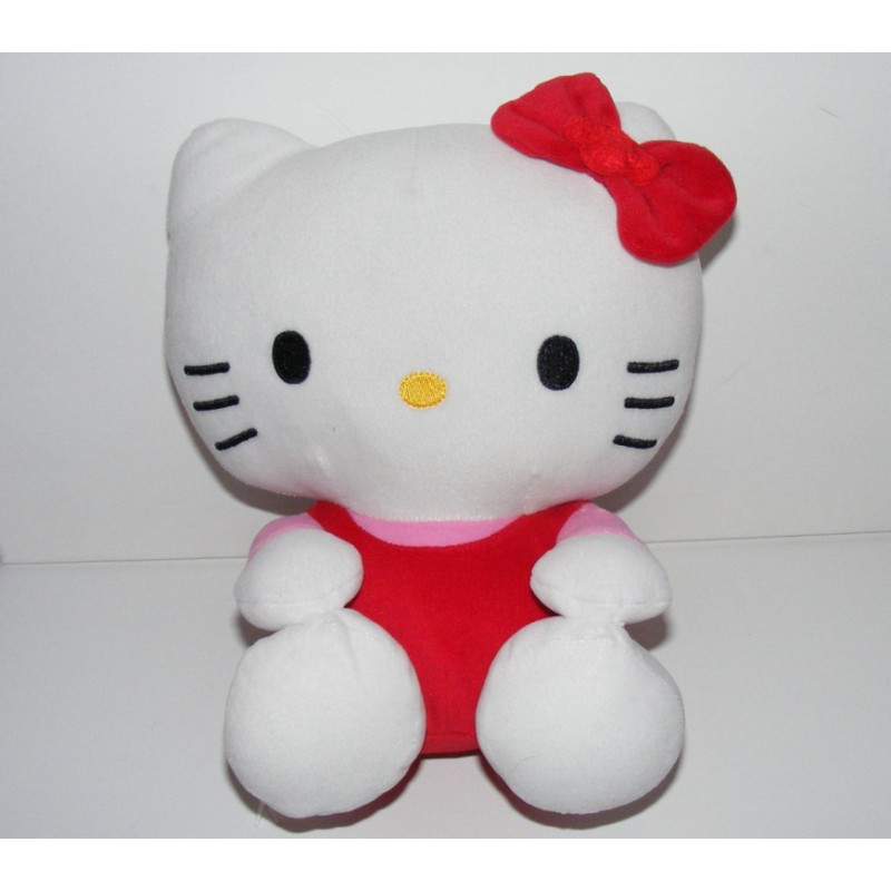 Doudou chat HELLO KITTY rose rouge SANRIO LICENSE 