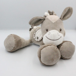 Doudou cheval beige marron blanc couronnes NATTOU