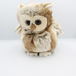 Peluche Hibou chouette beige marron BUKOWSKI