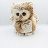 Peluche Hibou chouette beige marron BUKOWSKI