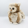 Peluche Hibou chouette beige marron BUKOWSKI