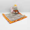 Doudou plat éléphant gris orange Dumbo mouchoir couverture DISNEY