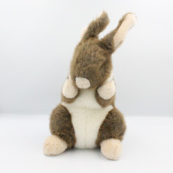 Peluche lapin marron blanc CP