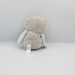 Doudou hibou chouette gris bleu Arthur et Lola BEBISOL LOT DE 2