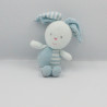 Doudou lapin bleu rayé luminou JEMINI