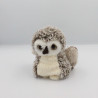 Peluche Hibou chouette beige marron blanc BUKOWSKI