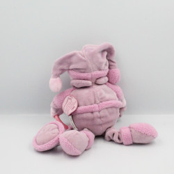 Doudou et compagnie ours Douceur Macaron rose hochet miroir