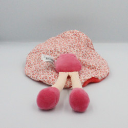 Doudou et compagnie plat poupée fille rose rouge fleurs Les Demoiselles