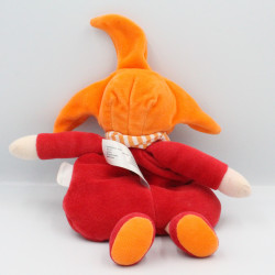 Doudou Poupée lutin grenadine rouge orange étoile grelot Corolle