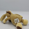 Doudou ane cheval beige marron HISTOIRE D'OURS 15 cm