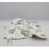 Doudou plat Dumbo l'éléphant gris blanc jaune étoiles DISNEY