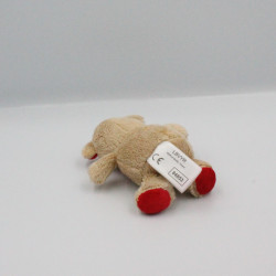 Doudou porte clef ours beige rouge YVES ROCHER