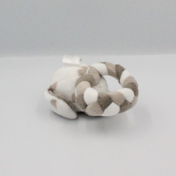 Doudou hochet chien blanc beige Max Noa et Tom NATTOU