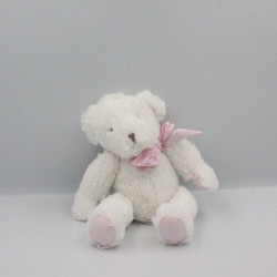 Doudou et compagnie ours blanc rose Mon tout petit