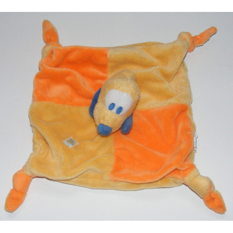 Doudou plat Mickey bleu jaune DISNEY
