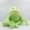 Ancienne peluche grenouille verte AJENA