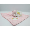 Doudou plat ours rose Bisounours CARE BEARS