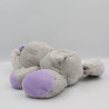 Doudou éléphant gris rose mauve Arthur et Lola BEBISOL