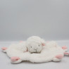 Doudou et compagnie plat mouton blanc rose