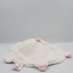 Doudou et compagnie plat mouton blanc rose
