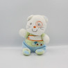 Doudou chat blanc bleu vert orange voiture NICOTOY