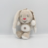 Doudou lapin beige blanc étoiles AUCHAN BABY