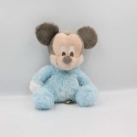 Peluche baby Mickey bleu grelot DISNEYLAND